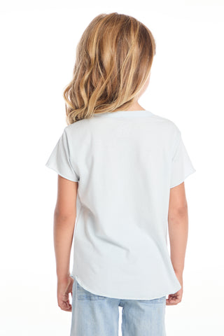 Chaser Glitter Ice Cream Cone Girls Shirttail Tee