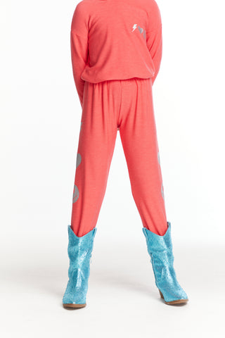 Chaser I Love Smiles Girls Cozy Knit Sweatpant