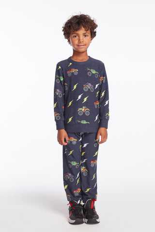 Chaser Monster Truck Rally Boys Lounge Pants