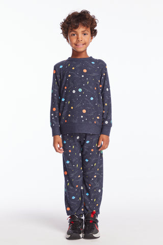Chaser, Chaser Planets Boys Long Sleeve Pullover - Basically Bows & Bowties