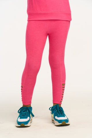 Chaser Side Detail Flamingo Pink Leggings, Chaser, cf-size-2, cf-size-3, cf-size-4, cf-size-7, cf-size-8, cf-type-leggings, cf-vendor-chaser, Chaser, Chaser Cozy Knit, Chaser Kids, Chaser Leg
