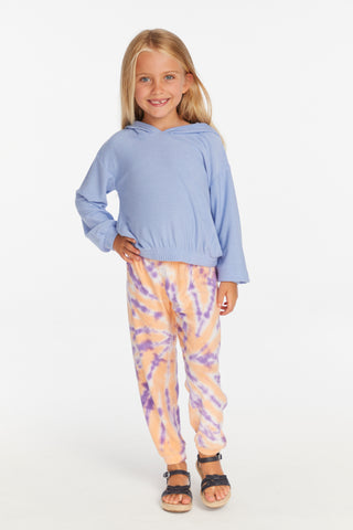 Chaser, Chaser Star Smiley Semi Cropped Shirred Hoodie Pullover - Basically Bows & Bowties