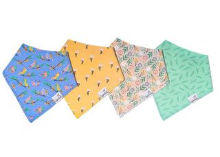 Copper Pearl Birdie Bandana Bib Set, Copper Pearl, Baby Shower, Baby Shower Gift, Bandana Bib Set, Bandana Bibs, Bandanna Bibs, Bee, Birdie, Bumble Bee, cf-type-bib-set, cf-vendor-copper-pear