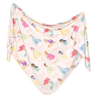 Copper Pearl Disney Princess Knit Swaddle Blanket
Baby blanket with colorful mermaid pattern on a white background