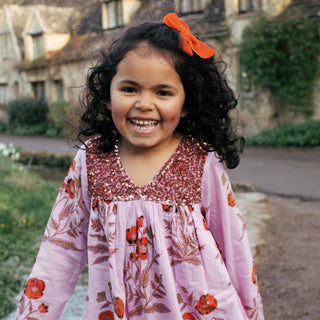 Pink Chicken Girls Courtney Dress - Lavender Poppy, Pink Chicken, Big Girls Clothing, cf-size-10y, cf-size-3y, cf-size-4y, cf-size-5y, cf-size-6y, cf-size-7y, cf-size-8y, cf-type-dress, cf-ve
