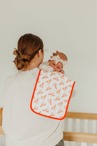 Copper Pearl Fischer Burp Cloth Set