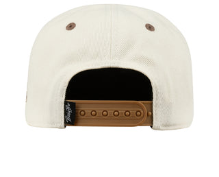 BinkyBro Kids Payson Hat
White cap with brown accents on a white background