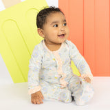 Magnificent Baby, Magnetic Me Darby Ruffle Modal Magnetic Footie - Basically Bows & Bowties