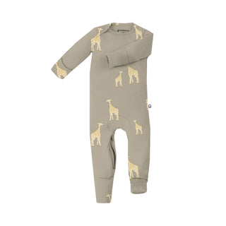 Gunamuna Convertible Romper Footie - Maple Giraffe