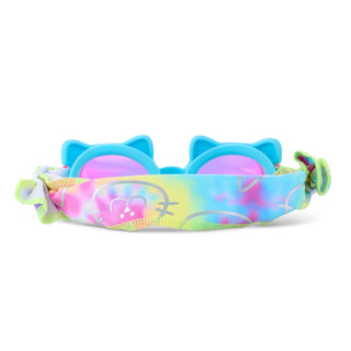 Bling2o Soft Paws Fabric Strap Swim Goggles
Colorful cat-shaped eye mask with tie-dye design on a white background