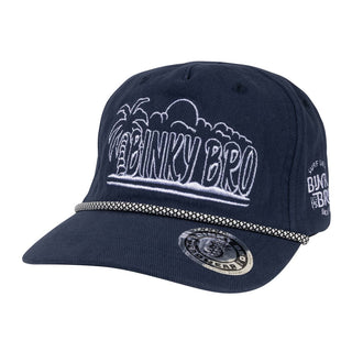 Kids' BinkyBro Cloudy Day Hat with a soft fabric exterior and playful cloud pattern, designed for comfortable outdoor wear.