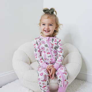 Dream Big Little Co, Dream Big Little Co Howdy Valentine Dream Romper - Basically Bows & Bowties