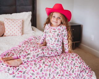 Dream Big Little Co, Dream Big Little Co Howdy Valentine L/S Dream Set - Basically Bows & Bowties