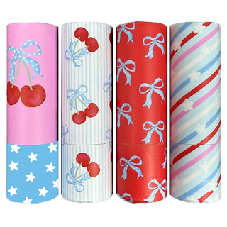Iscream Cherry On Top lip balm set featuring three cherry-scented lip balms with colorful packaging and playful design.