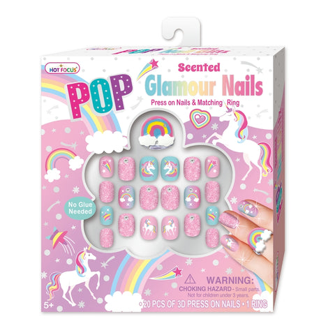 Hot Focus Pop Glamour Nails - Unicorn
