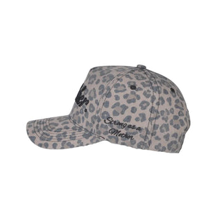 Strong As A Mother® Canvas Hat - Leopard
Leopard print cap with text on a gray background