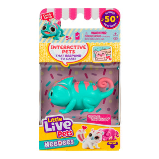 Little Live Pets™ NeeDees™ - Candy Series
Little Live Pets NeeDees Curlee Chameleon toy packaging on a white background