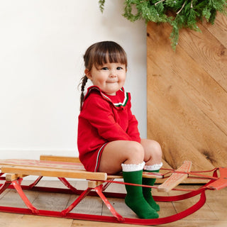 Little Stocking Co, Little Stocking Co Santa Baby Knee High Socks 3-Pack - Basically Bows & Bowties