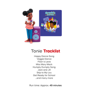 Tonies Character: Gracie's Corner
Tonie toy with a tracklist on a white background