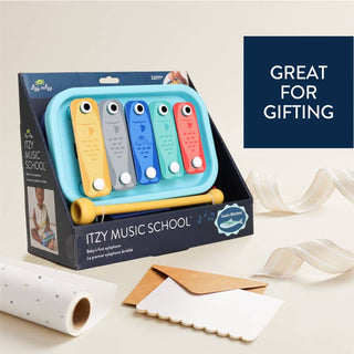 Itzy Ritzy Xylophone Itzy Music School™
Itzy Music School toy packaging with colorful xylophone keys on a light background.