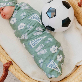 Copper Pearl Swaddle Blanket - Kick Off