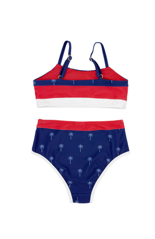 Feather 4 Arrow Block Party Bikini - Twilight