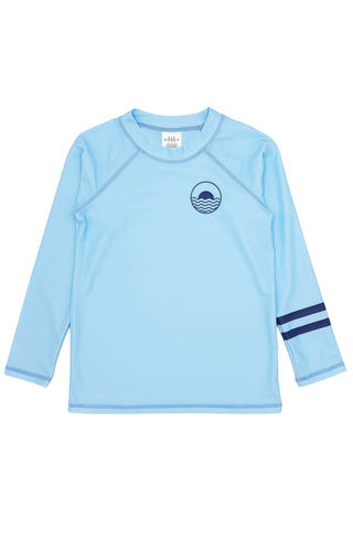Feather 4 Arrow Icon L/S Rash Top - Ice Blue