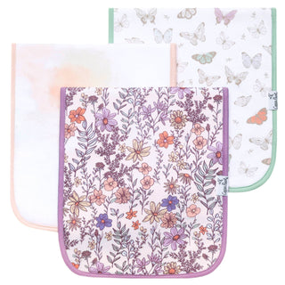 Copper Pearl Flora Burp Cloth Set