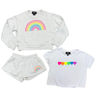 FBZ Neon Rainbow Grey Mist Shorts