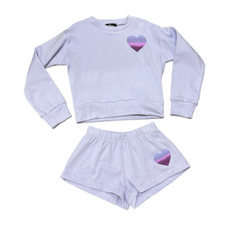 FBZ Ombre Heart Lavender Shorts