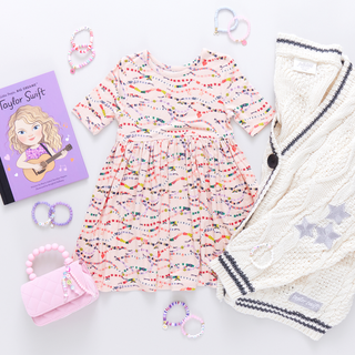 Pink Chicken Girls Bamboo Steph Dress - Friendship Bracelet Era