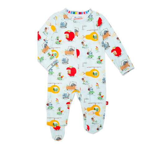 Magnificent Baby, Magnetic Me Fruity Peddlers Modal Magnetic Ruffle Footie - Basically Bows & Bowties
