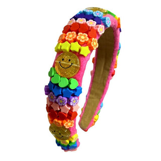 Bari Lynn Full 3D Charm Fun Headband - Smile: Hot Pink