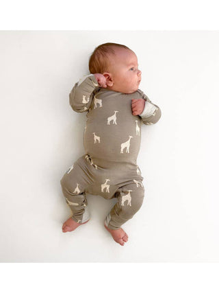 Gunamuna Convertible Romper Footie - Maple Giraffe