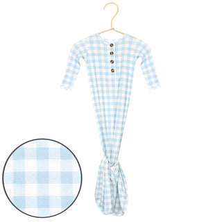 Lou Lou and Company knit knotted gown for infants, featuring a soft, cozy design perfect for comfortable baby wear.