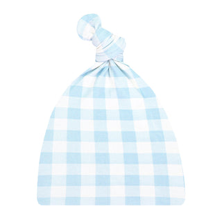 Lou Lou and Company Knit Top Knot Hat - Walker
Blue and white checkered bag with a knot on a white background