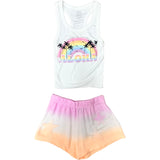 FBZ Pink & Peach Ombre Star Shorts