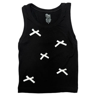 Flowers By Zoe, FBZ White Satin Bows on Black Tank - Basically Bows & Bowties