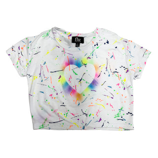 FBZ Neon Splatter Airbrush Heart Tee