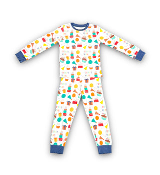 Belle Cher Blue Birthday Pajama Set, Belle Cher, 1st Birthday, Bamboo Pajamas, Belle Cher, Birthday, Birthday Boy, Birthday Pajamas, cf-size-2t, cf-size-4t, cf-size-5t-6t, cf-size-6t-7t, cf-t