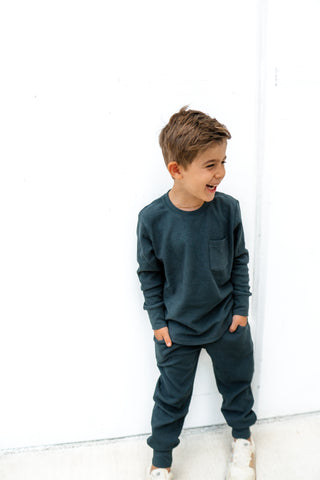 Little Bipsy Waffle Top - Night Fall