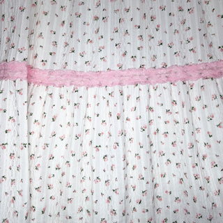 Pink rose smocked maxi dress by Flowers By Zoe featuring a fitted bodice and flowing skirt, perfect for summer occasions.