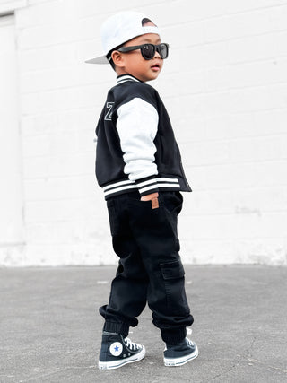 Little Bipsy Cargo Denim Jogger - Black Wash