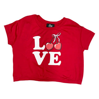 Flowers By Zoe, FBZ Cherry Love Red Short Sleeve Tee - Basically Bows & Bowties