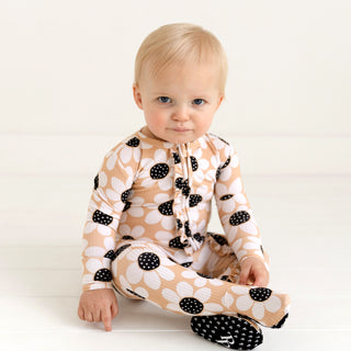 Posh Peanut Reagan Ruffled Zippered Footie, Posh Peanut, cf-size-preemie, cf-type-footie, cf-vendor-posh-peanut, Posh Peanut, Posh Peanut Footie, Posh Peanut Footie with Zipper, Posh Peanut R