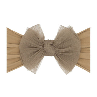 Baby Bling Tulle FAB Headband - Pleated Latte