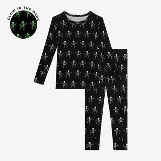 Posh Peanut Dancing Skelly L/S Basic Loungewear, Posh Peanut, Dancing Skelly, Glow in the Dark, Halloween, Halloween Pajamas, Pajama, Pajamas, Posh Peanut, Posh Peanut L/S Basic Loungewear, P