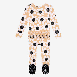 Posh Peanut Reagan Ruffled Zippered Footie, Posh Peanut, cf-size-preemie, cf-type-footie, cf-vendor-posh-peanut, Posh Peanut, Posh Peanut Footie, Posh Peanut Footie with Zipper, Posh Peanut R