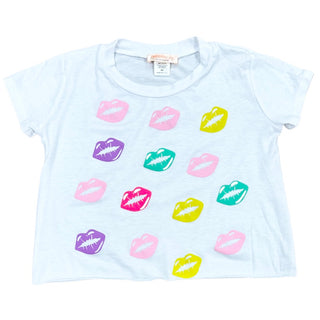 Tweenstyle Pretty Kisses White S/S Tee, Tweenstyle, Boxy Tee, cf-size-6, cf-type-top, cf-vendor-tweenstyle, Pretty Kisses, Tweenstyle, Tweenstyle Boxy Tee, Tweenstyle by Stoopher, Top - Basic