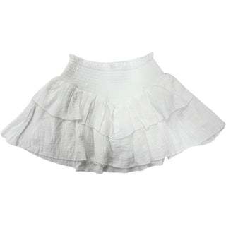 KatieJ NYC Tween Brooke Skirt in White Gauze, KatieJNYC, Brooke Skirt, cf-size-lg-12, cf-size-xl-14, cf-type-skort, cf-vendor-katiejnyc, Katie J, Katie J NYC, Skirt, White, White Gauze, Skort